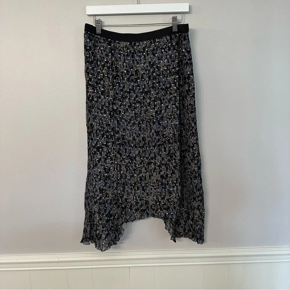 NWT Good Hart by Matilda Jane Black and Navy Paisley Wimberley Pleated Skirt - Picture 2 of 8